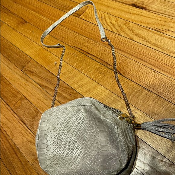 Borse in Pelle Vintage Camera chain tassel embossed python messenger crossbody - Picture 2 of 7